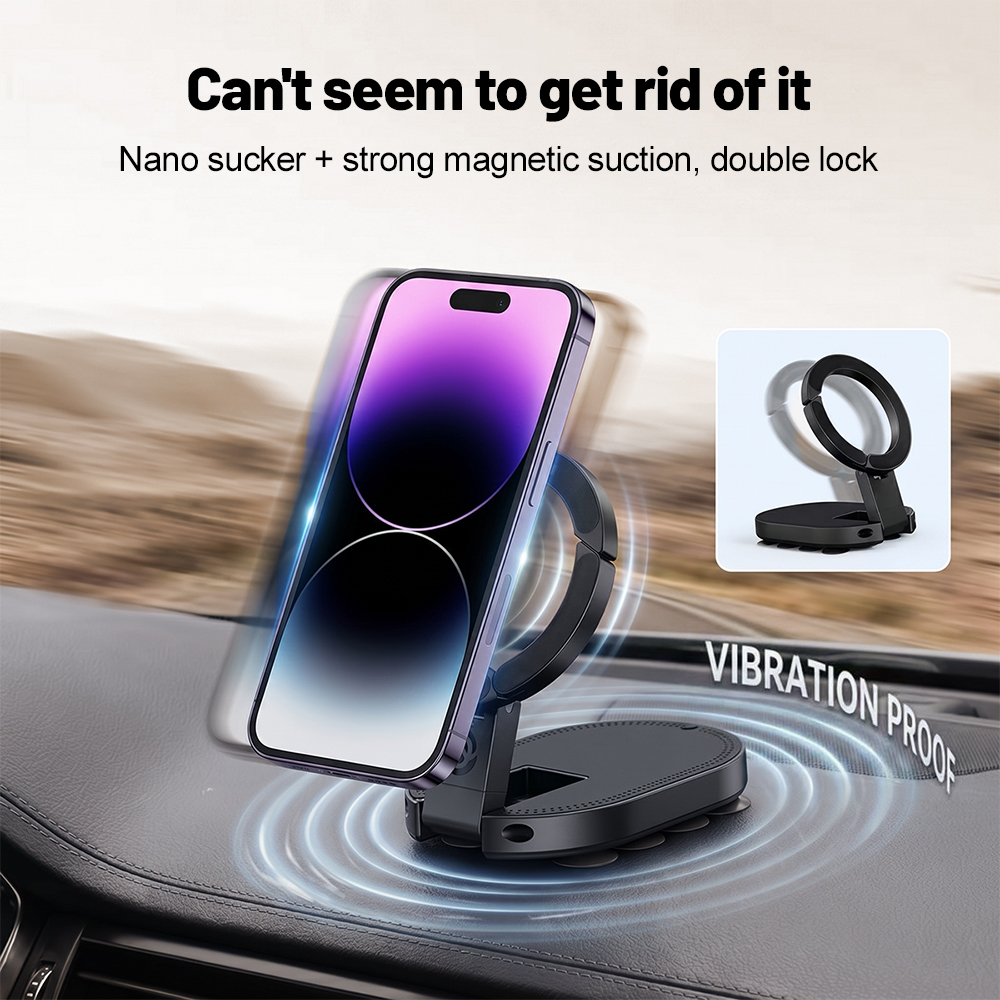 Useful Electronic Gadgets - 360° Rotation 3‑In‑1 Suction Cup Magnetic