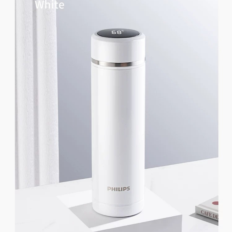 Smart Water Bottle Tracker - White Philips Smart Insulated Bottle Real-time