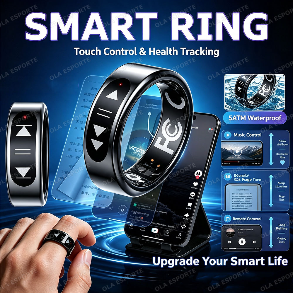Smart Ring Health - New Touch Control Smart Ring E-book/Music/