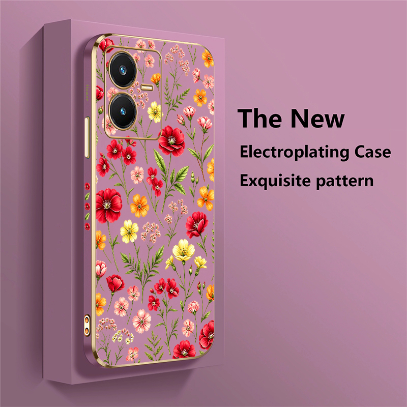 Cute Flower Pattern Case For V - Vivo V40 ulasan dan harga