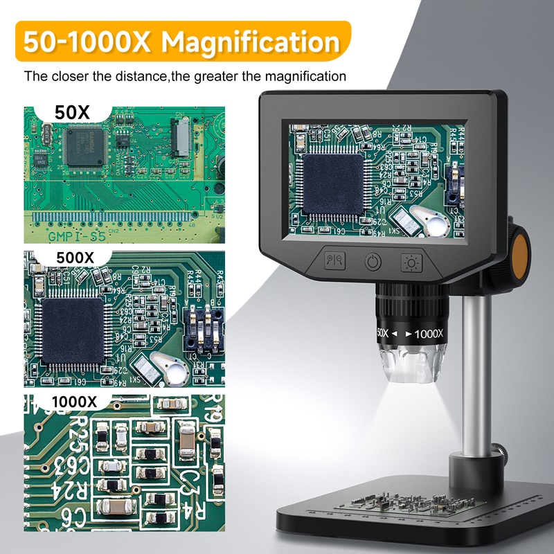 Microscope Camera 4.3‘’ Screen - Digital Magnifier Reading ulasan dan harga