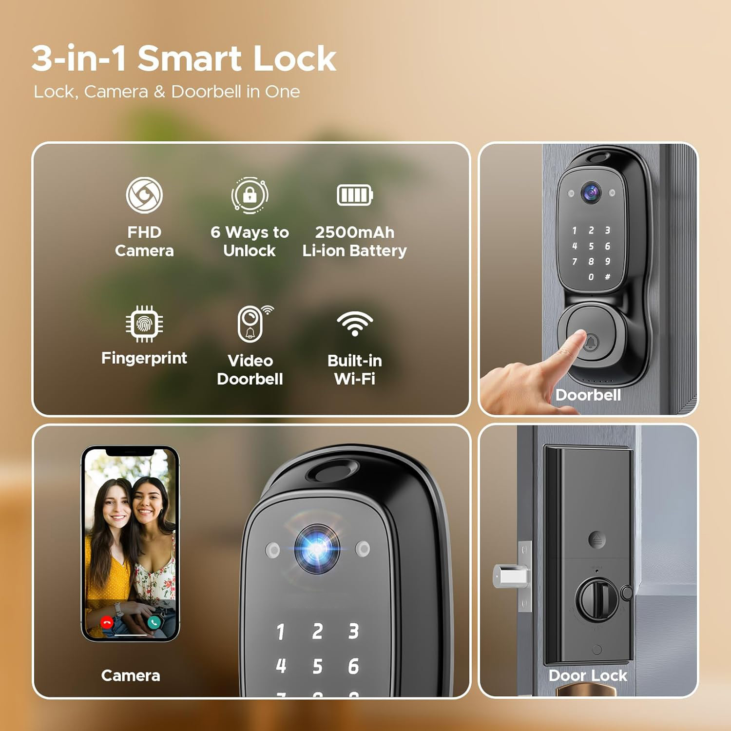 Tuya Wifi Smart Door Lock ‎Cam - Electronics & Gadgets Beginning With D ulasan dan harga