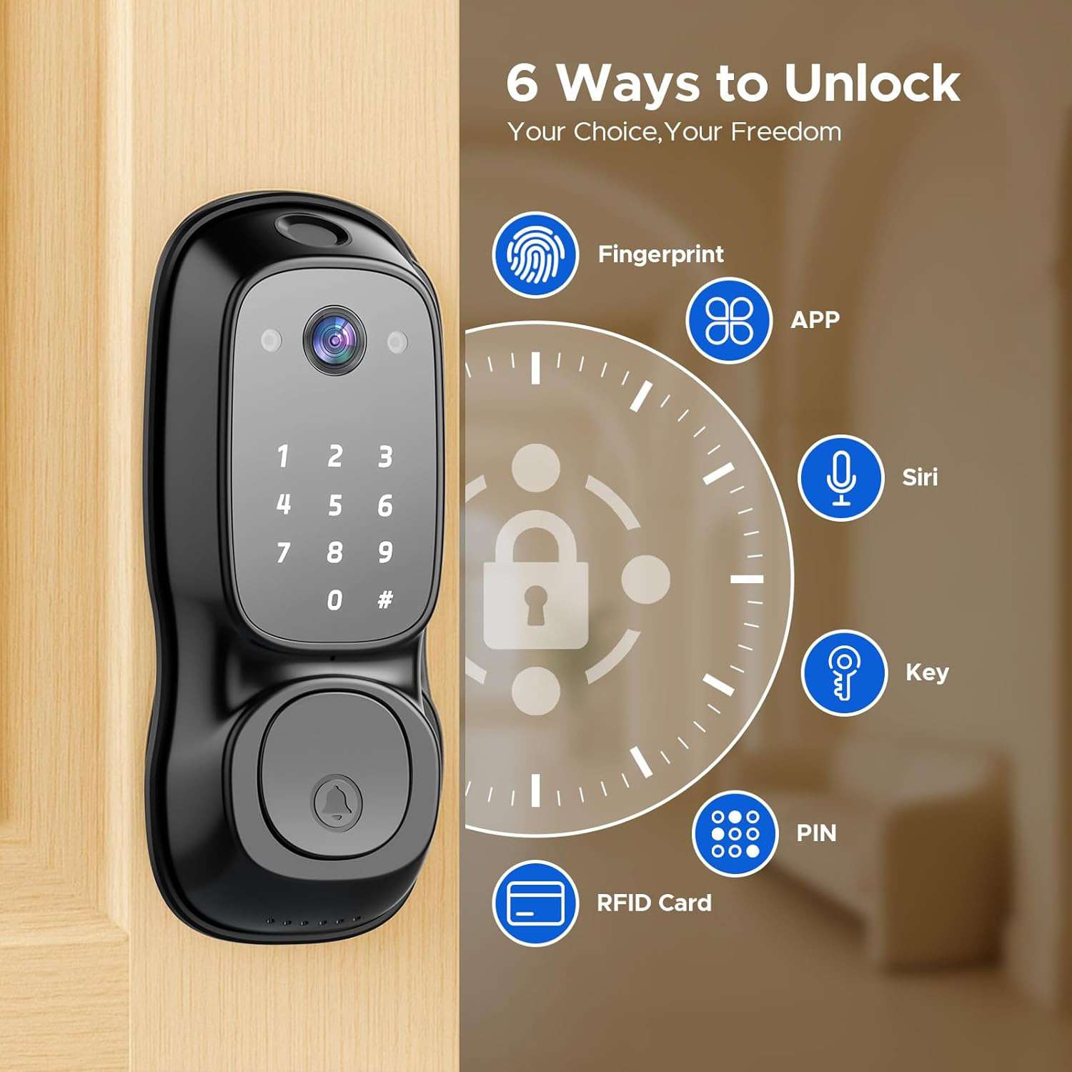 Tuya Wifi Smart Door Lock ‎Cam - Electronics & Gadgets Beginning With D ulasan dan harga