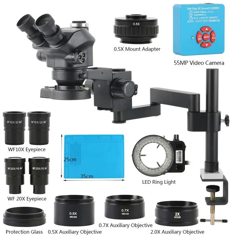 3.5X-200X Zoom Stereo Trinocul - Digital Magnifier Reading ulasan dan harga