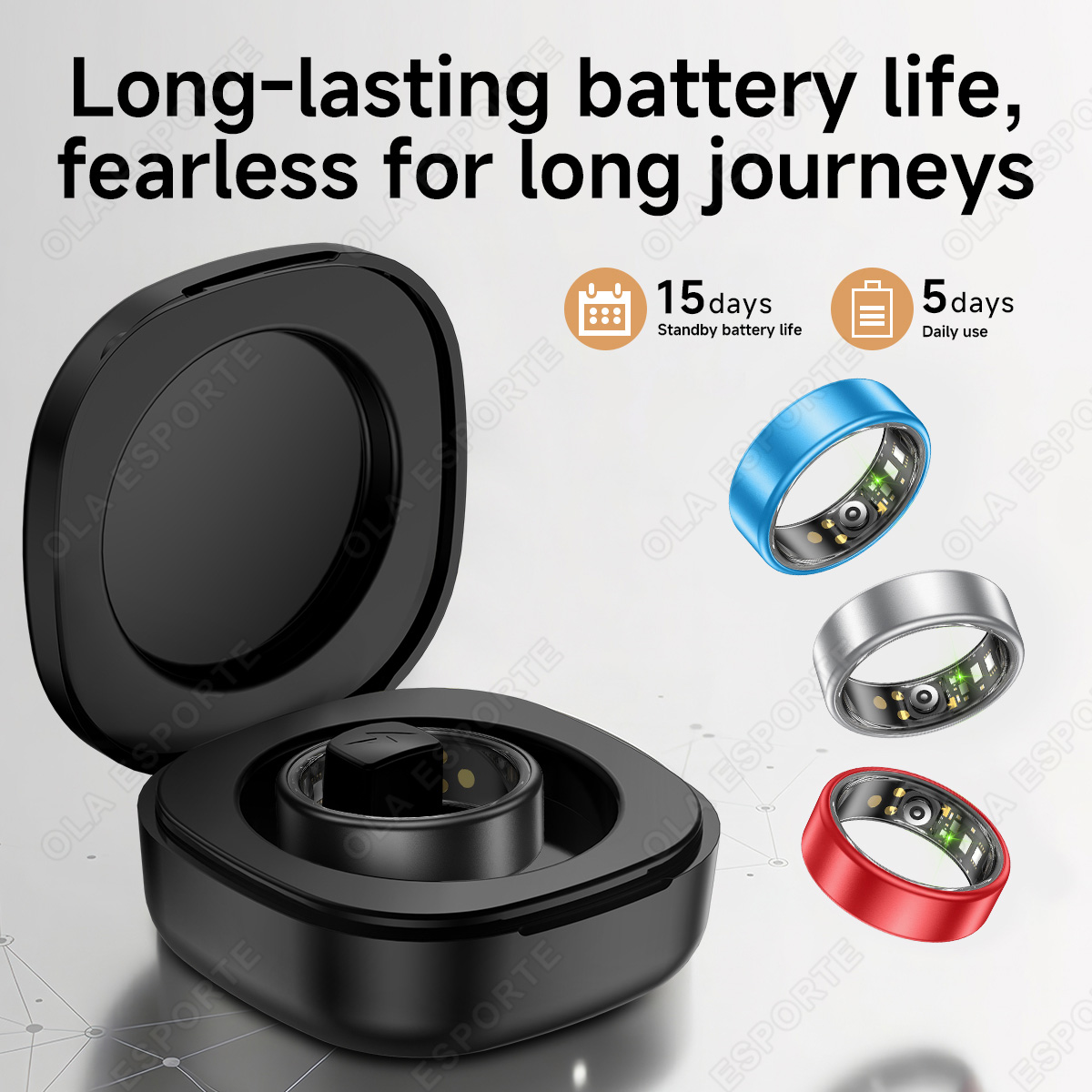 New Smart Ring with Case Heart - Smart Ring Health ulasan dan harga