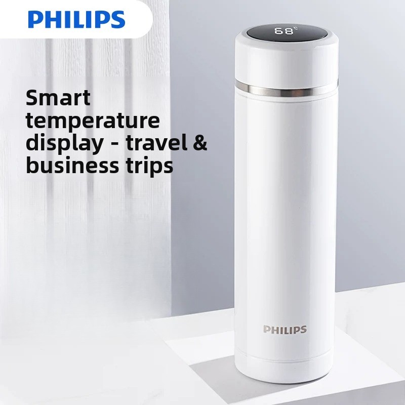 White Philips Smart Insulated  - Smart Water Bottle Tracker ulasan dan harga