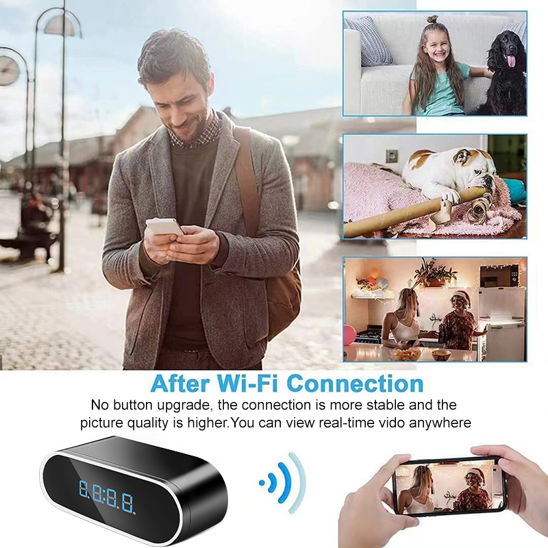 Full HD 1080P Alarm Clock Mini - Compact Camera Mirrorless ulasan dan harga