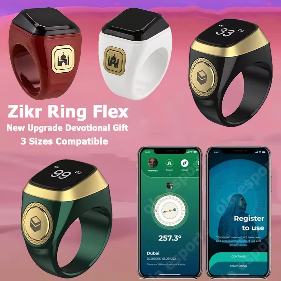 2026 Newest Qibla Zikr Muslim  - Smart Ring Health ulasan dan harga